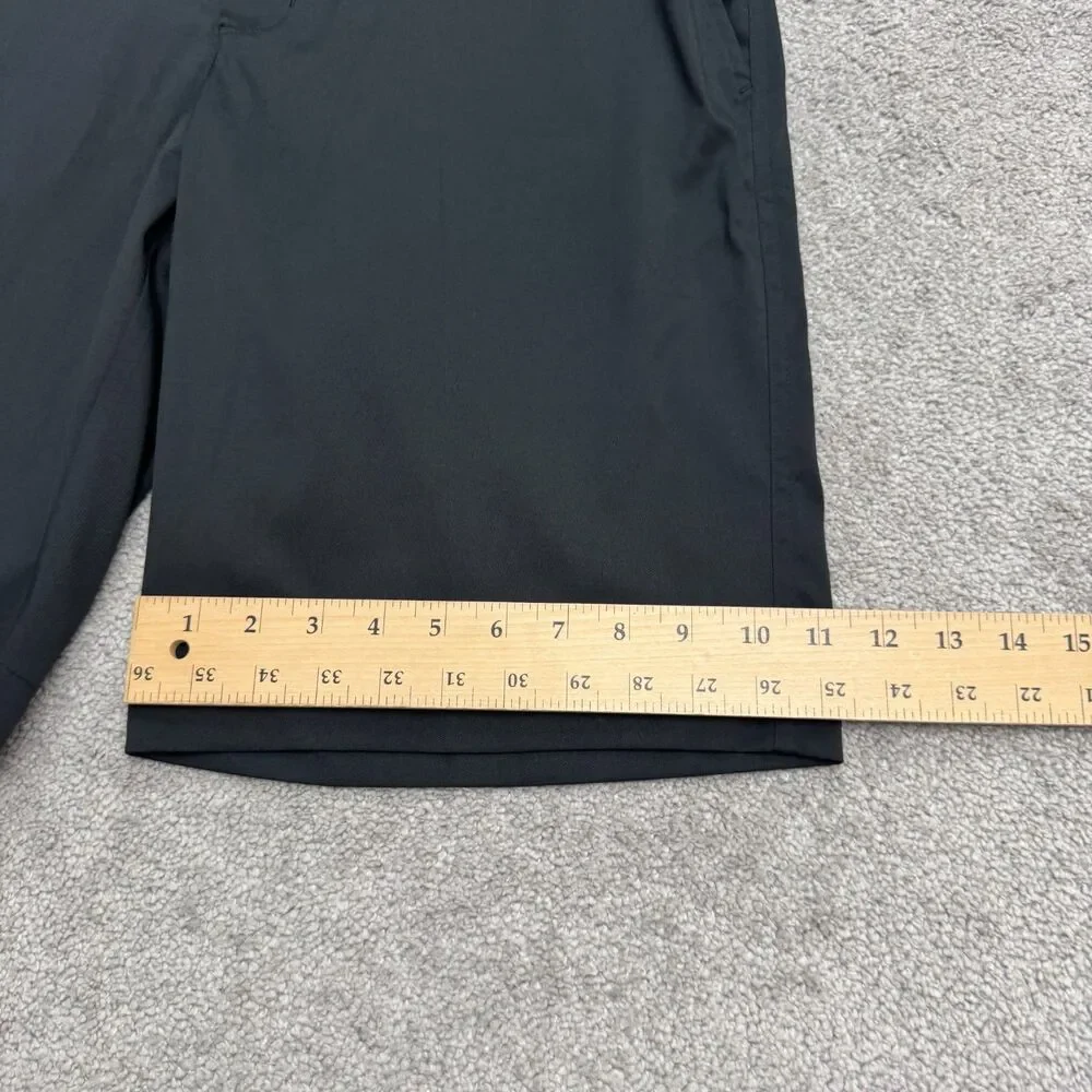 Nike Dri-Fit Golf Chino Shorts Men 32 Black Flat Front Stretch Activewear Preppy